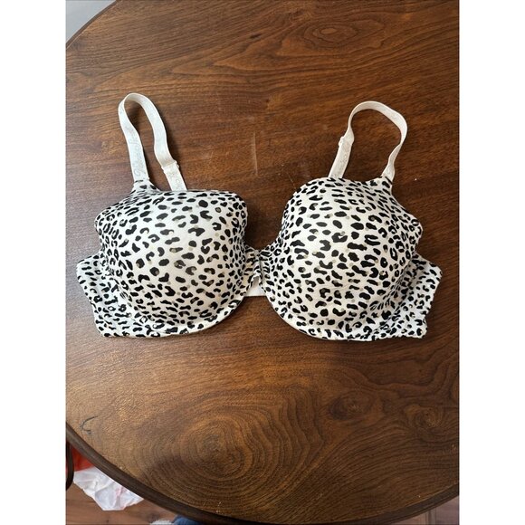 Victoria’s Secret leopard print satin T-shirt bra size 40 C - Picture 2 of 5
